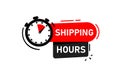 Hours shipping and shopping label icon Royalty Free Stock Photo
