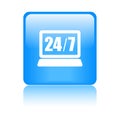 24 hours support icon button Royalty Free Stock Photo