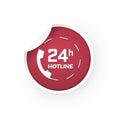 24 hours of support icon sticker