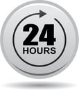 24 hours support web button gray