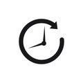 hours time duration clock vector logo design concept