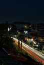 After Hours traffic in the evening somewhere in Balikpapan city, Indonesia.