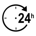 24 hours vector icon isolated on background