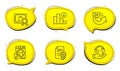 24 hours, Washing machine and Reject certificate icons set. Decreasing graph sign. Vector