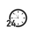 24 hours work around the clock icon. Vector EPS 10