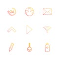 24 hours , world , globe , message , up , play , wifi , pencil