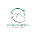 hourse head logo design Vector Image , circle hourse logo icon design template elements vector image , image hourse logo Royalty Free Stock Photo