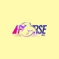 HOURSE RACE Beautiful and colorful text design and beautiful background