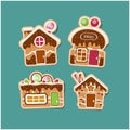 Merry Christmas gingerbread house collection