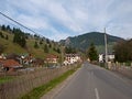 Main road from Moieciu de Sus village Royalty Free Stock Photo