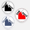 Real estate sticker set Royalty Free Stock Photo