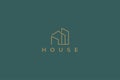 Real Estate Modern House Minimalist Elegant Concept Logo Template Royalty Free Stock Photo