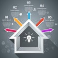 House abstract 3d icon. Business infographic.