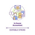 In-house accountant concept icon