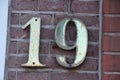 House address number 19 Royalty Free Stock Photo