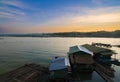 The house along the canal in the morning. Royalty Free Stock Photo