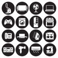 House appliance, home appliance icons set