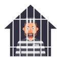 House arrest of the criminal. court decision. Royalty Free Stock Photo