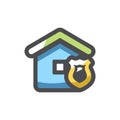 House arrest Home Prison Vector icon Cartoon illustration