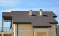 House asphalt shinges rooftop details