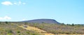 house in the backlands of Bahia in Brazil with mountains and local vegetation Royalty Free Stock Photo