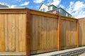 House Backyard Wood Fence with Gate Royalty Free Stock Photo