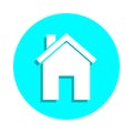 House badge icon. Simple glyph, flat vector of web icons for ui and ux, website or mobile application Royalty Free Stock Photo