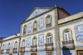 House with beautiful blue painted tiles in Aveiro, Portugal, Europe