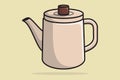 House Beautiful Teapot vector illustration. Kitchen interior object icon concept. Breakfast Teapot with closed lid vector design