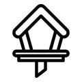 House bird feeder icon, outline style