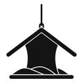 House bird feeders icon, simple style