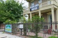 House with Black Lives Matter and Happy Juneteenth signs
