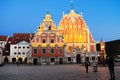 Riga, Latvia. House of the Blackheads building, Melngalvju nams, in Riga. Royalty Free Stock Photo