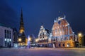 House of Blackheads in the Town Hall Square. Royalty Free Stock Photo