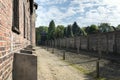 House block in concentration camp in Auschwitz, Poland.