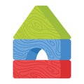 house blocks wooden toy