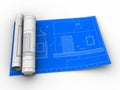 House blueprints Royalty Free Stock Photo