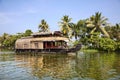House boat in backwaters Royalty Free Stock Photo