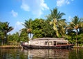 House boat in backwaters Royalty Free Stock Photo