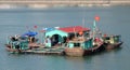 House boat in Ha Long Bay near Cat Ba island, Vietnam