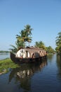 House-boat on Kerala backwaters, Royalty Free Stock Photo