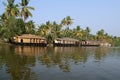 House boat in the Kerala (India) Backwaters Royalty Free Stock Photo