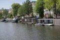 House Boats At The Amstel River At Amsterdam The Netherlands 17-4-2022 Royalty Free Stock Photo