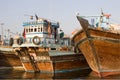 House boats in Dubai creek Royalty Free Stock Photo