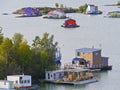 House Boats in Yellowknife, Northwest Territories, Canada Royalty Free Stock Photo