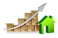 House and box graph Royalty Free Stock Photo