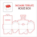 House box PACKAGING TEMPLATE