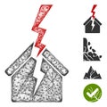 House Break Web Vector Mesh Illustration Royalty Free Stock Photo