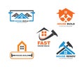 house build and renovation logo icon vector illustration