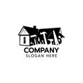 House Builder Logo,House Repair Service,Construction Building Worker Tool Handyman concept